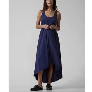 Althleta PRESIDIO TRAVELER MAXI DRESS Navy Blue size small athleisure casual